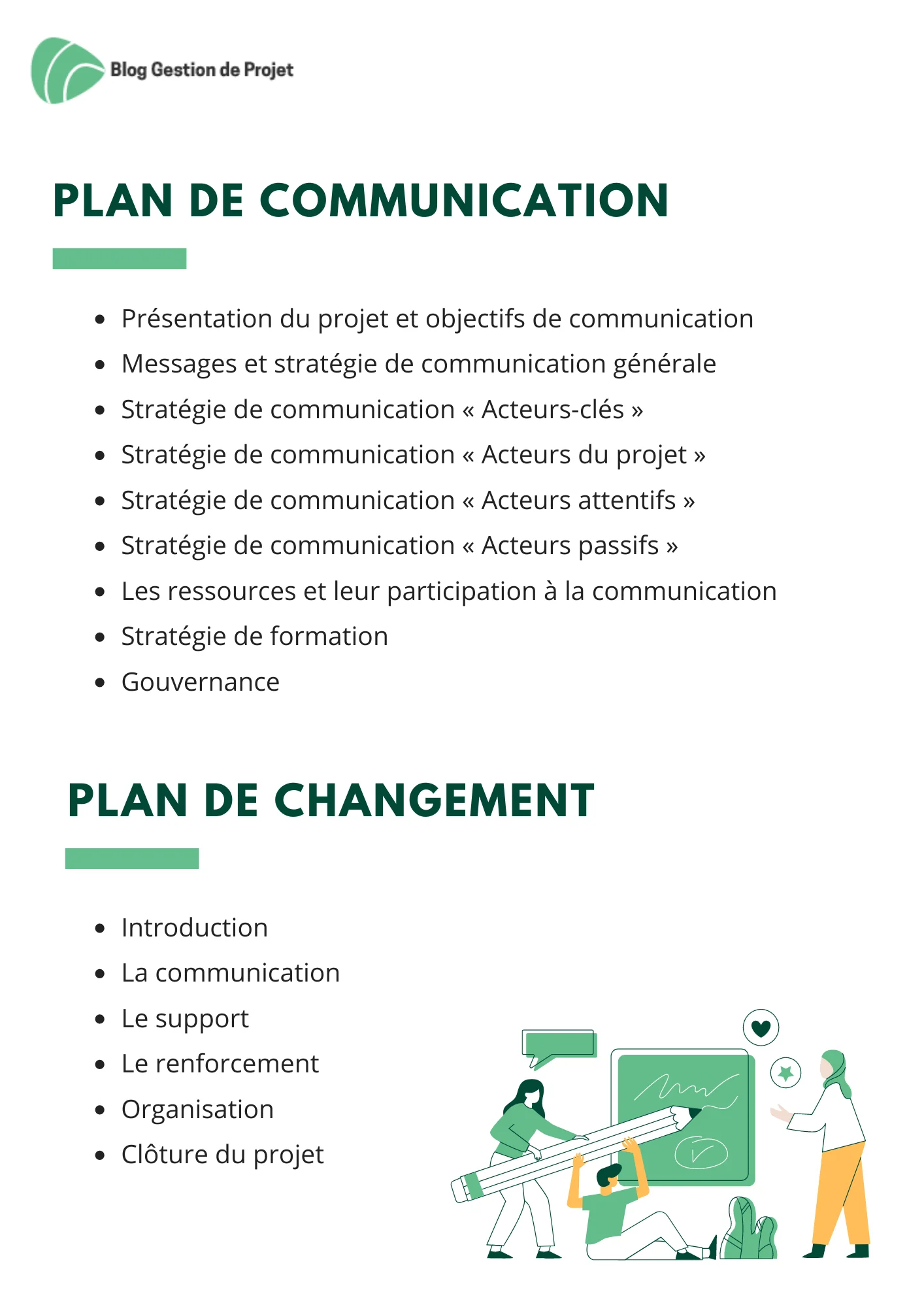 plan de communication et plan de changement