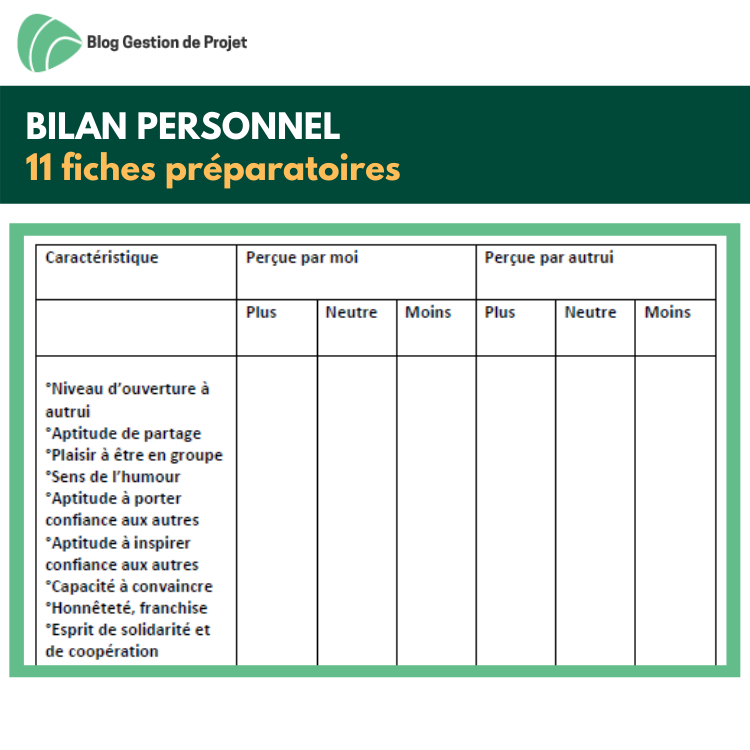 Faire le bilan Personnel en 2 étapes (+ Exemple)