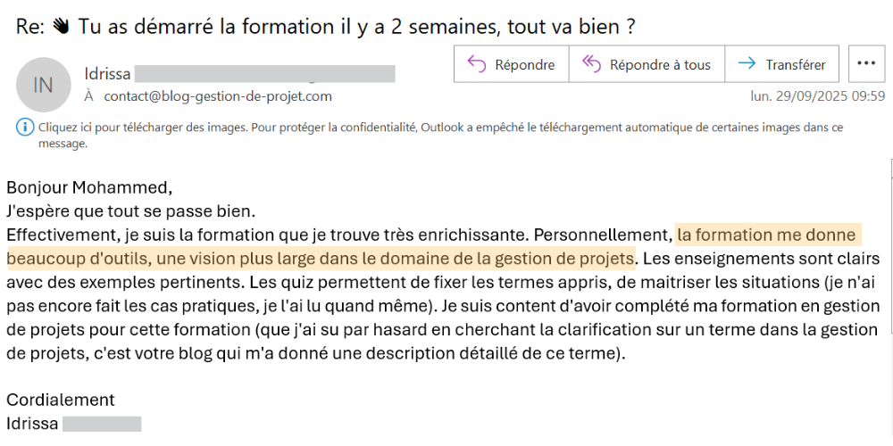 Témoignage de Idrissa Ngaw Formation GP Témoignage de Idrissa Ngaw Formation GP