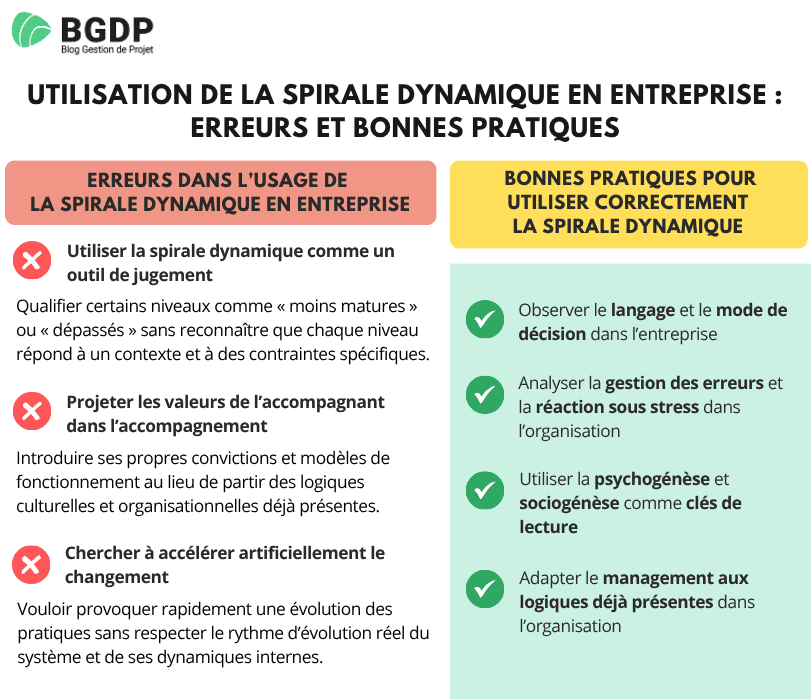 Spirale dynamique en entreprise : erreurs et bonnes pratiques